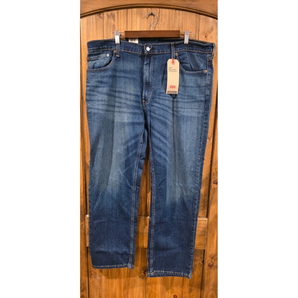 Levi's 559 Relaxed Straight Jeans Mens 40x30 Blue New Stretch Denim 00559-0593